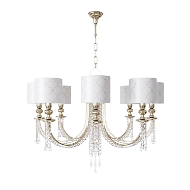 Elegant Bience 8-Light Chandelier 3D model image 1 