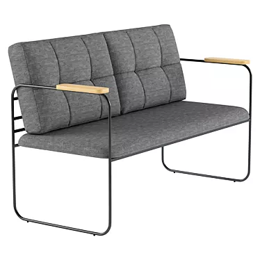 Forgemobili Two-Seater Sofa | FRG-I 043: Stylish and Versatile Comfort 3D model image 1 
