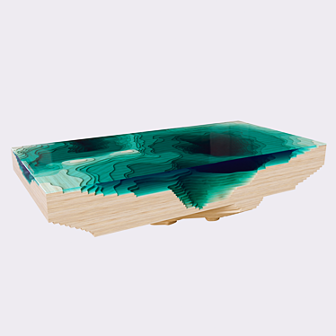 Abyss Table: Mesmerizing Geological Cross-Section 3D model image 1 
