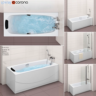 Luxury Bath Set: Roca Set 32 3D model image 1 