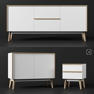 La Forma Meety Bedroom Set 3D model image 1 