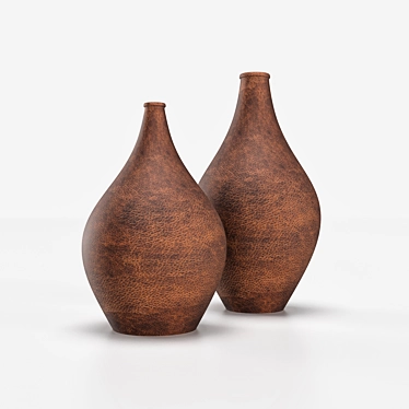 Elegant Glass Vase for Beautiful Flowers 3D model image 1 