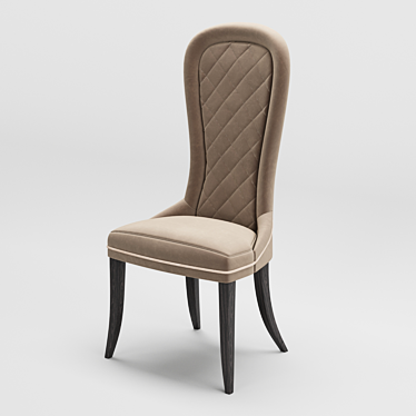 Contemporary Leather Oliver Dining Chair 3D model image 1 