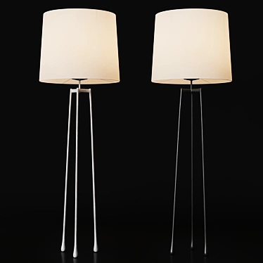 Elegant Liseron Floor Lamp 3D model image 1 