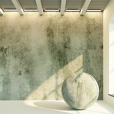 Vintage Concrete Wall Texture 3D model image 1 