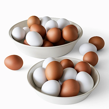 Egg Bowl - Procedural & Raster Textures 3D model image 1 