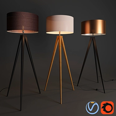 Modern Floor Lamp: Sleek Design & Perfect Lighting 3D model image 1 
