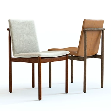 Modern West Elm Dining Chair 3D model image 1 