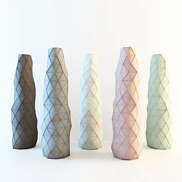 Geometric candlestick vase.