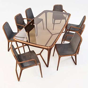 Ceccotti Collezioni: Obi Dining Table & Otto Armchair 3D model image 1 