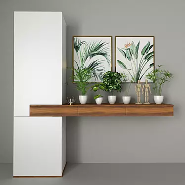Green Oasis Living Room Furniture 3D model image 1 