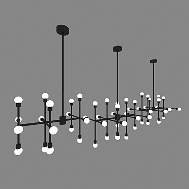 Elegant LED Ceiling Light 3D model image 1 