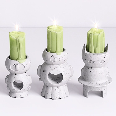 Arrival Part 1: Elegant Candle Holders 3D model image 1 