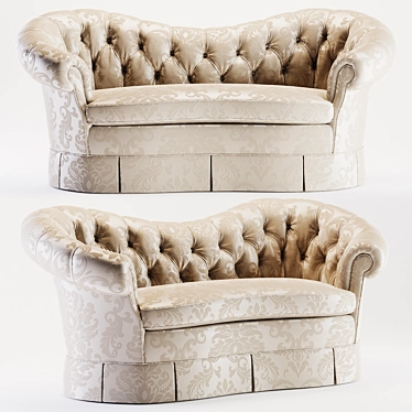 Elegant Victorian Loveseat: Stately Homes 3D model image 1 