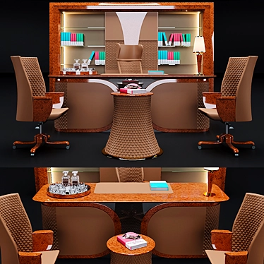 Elegant Vogue Office Furniture 3D model image 1 