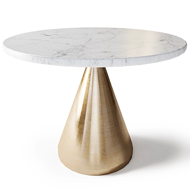 Elegant Marble Dining Table 3D model image 1 