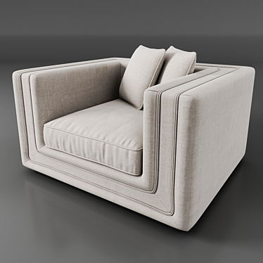 Elegant Menorca Chair - Stylish Comfort 3D model image 1 