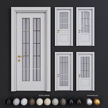 Elegant Galant Door Set 3D model image 1 