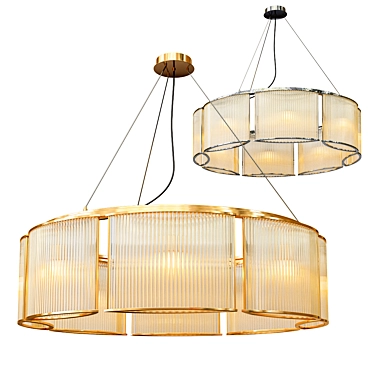 Stylish Ring Pendant Lamp 3D model image 1 