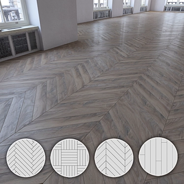 Versatile Wood Plank Flooring 3D model image 1 