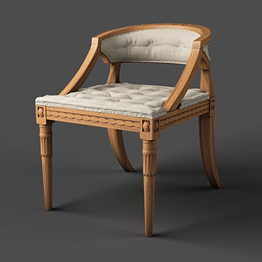 Swedish Demi Lune Upholstered Chair