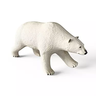 Arctic Wanderer Polar Bear Toy 3D model image 1 