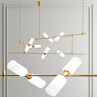 SleekGeometric Linear Suspension 3D model image 1 