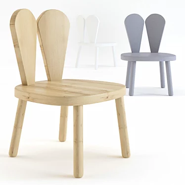 Stylish Wooden Chairs: LittleNOMAD 3D model image 1 