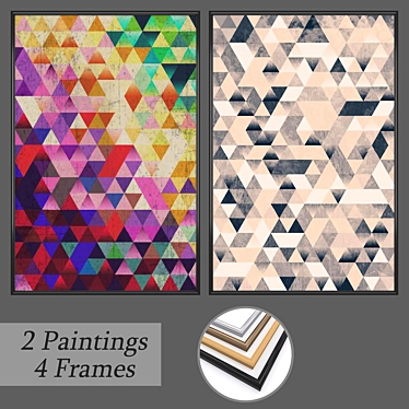 Contemporary Wall Art Set 3D model image 1 