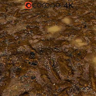 Rainy Mud Soil: High-Res Textures 3D model image 1 