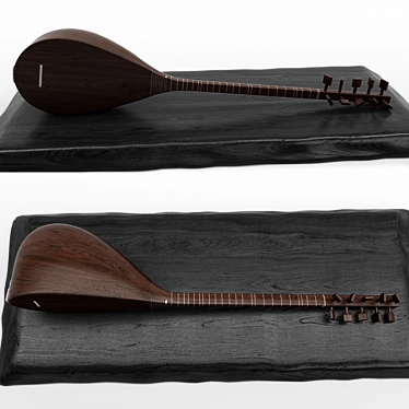 Authentic Azerbaijani Saz Instrument 3D model image 1 