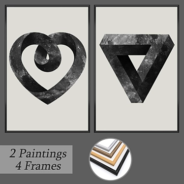 2-Piece Set: No. 709 Wall Paintings 3D model image 1 