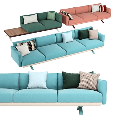 Kettal Boma Customizable Sofa 3D model image 1 