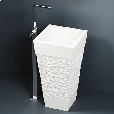 Luxury Limestone Marble Basin SP19 3D model image 1 