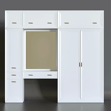 Modern Classic Entryway Cabinet 3D model image 1 