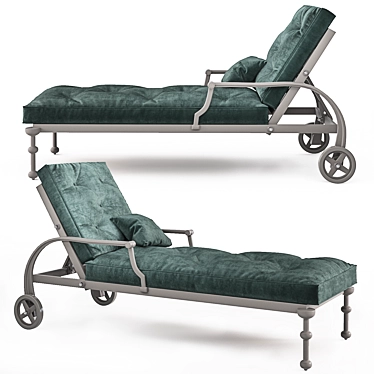 Oxley's Green Artemis Lounger 3D model image 1 