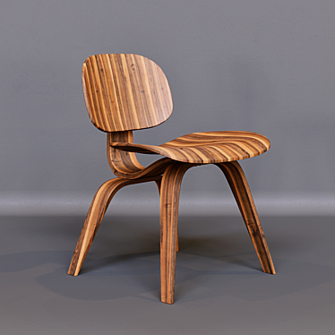 Elegant Plywood DCW Chair 3D model image 1 