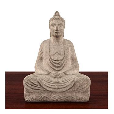 Serene Buddha Statue: Peaceful Craftsmanship 3D model image 1 