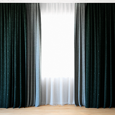 Elegant Tulle Curtains | CAMIRA 3D model image 1 