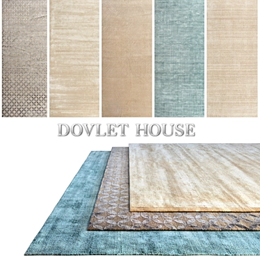 DOVLET HOUSE 5-Piece Carpets (Part 320) 3D model image 1 