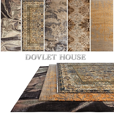 DOVLET HOUSE Carpets - Set of 5 (Part 326) 3D model image 1 