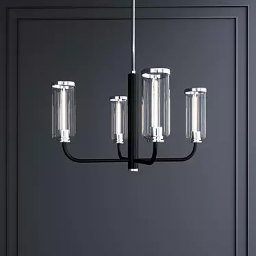 Aeon_F6274: Elegant Metal and Glass Pendant Light by Troy Lighting 3D model image 1 