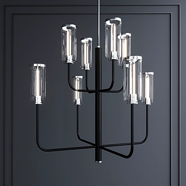 Aeon_F6278: Modern Metal and Glass Pendant Light Fixture 3D model image 1 