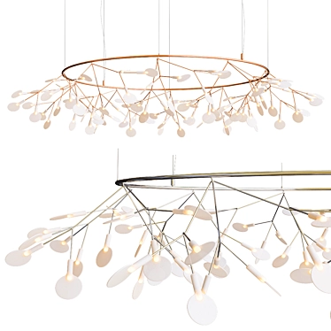 Ethereal Glow: Moooi Heracleum Chandelier 3D model image 1 