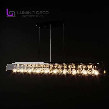 Crystal OM Chandelier: Lumina Deco Briza D90 3D model image 1 