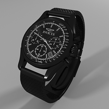 Handcrafted High-Polished Wristwatch 3D model image 1 
