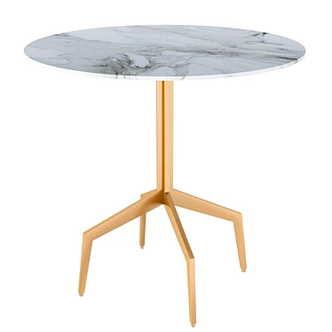 Modern White Round Bar Table 3D model image 1 