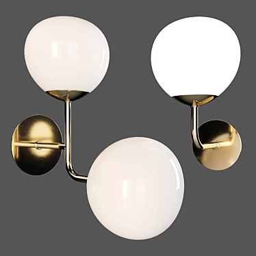 Maytoni Erich Wall Lamp (MOD221-WL-01-G and MOD221-WL-02-G) 3D model image 1 