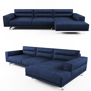 Elegant Natuzzi Audacia Sofa 3D model image 1 