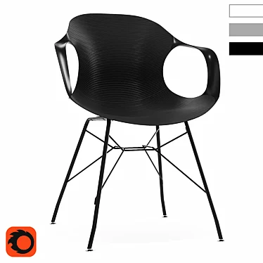 Drake Accent Chairs: Retro-Style Outdoor Seating Set 3D model image 1 